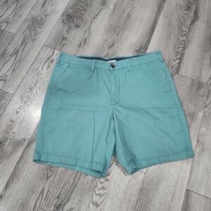 Sonoma Teal Flat-Front Cotton Chino Shorts